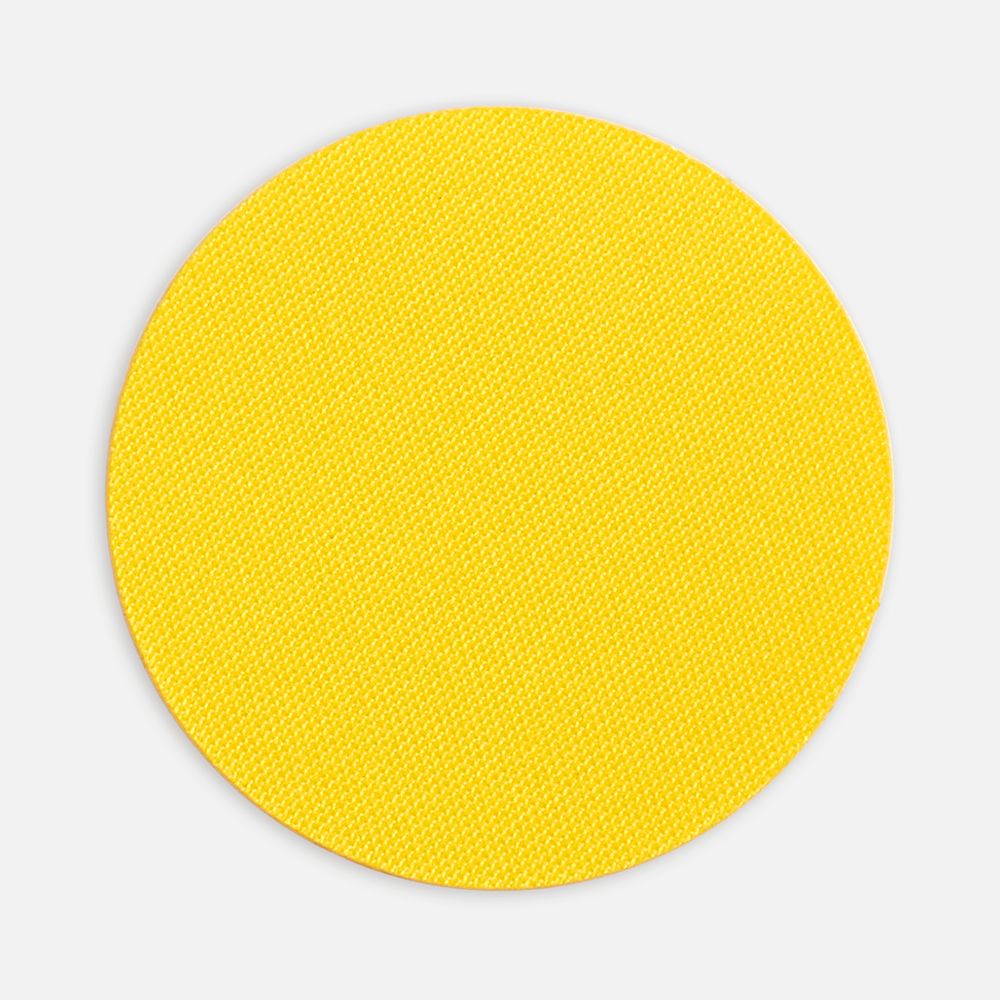 Наклейка тканевая Lunga Round, M, желтая с логотипом