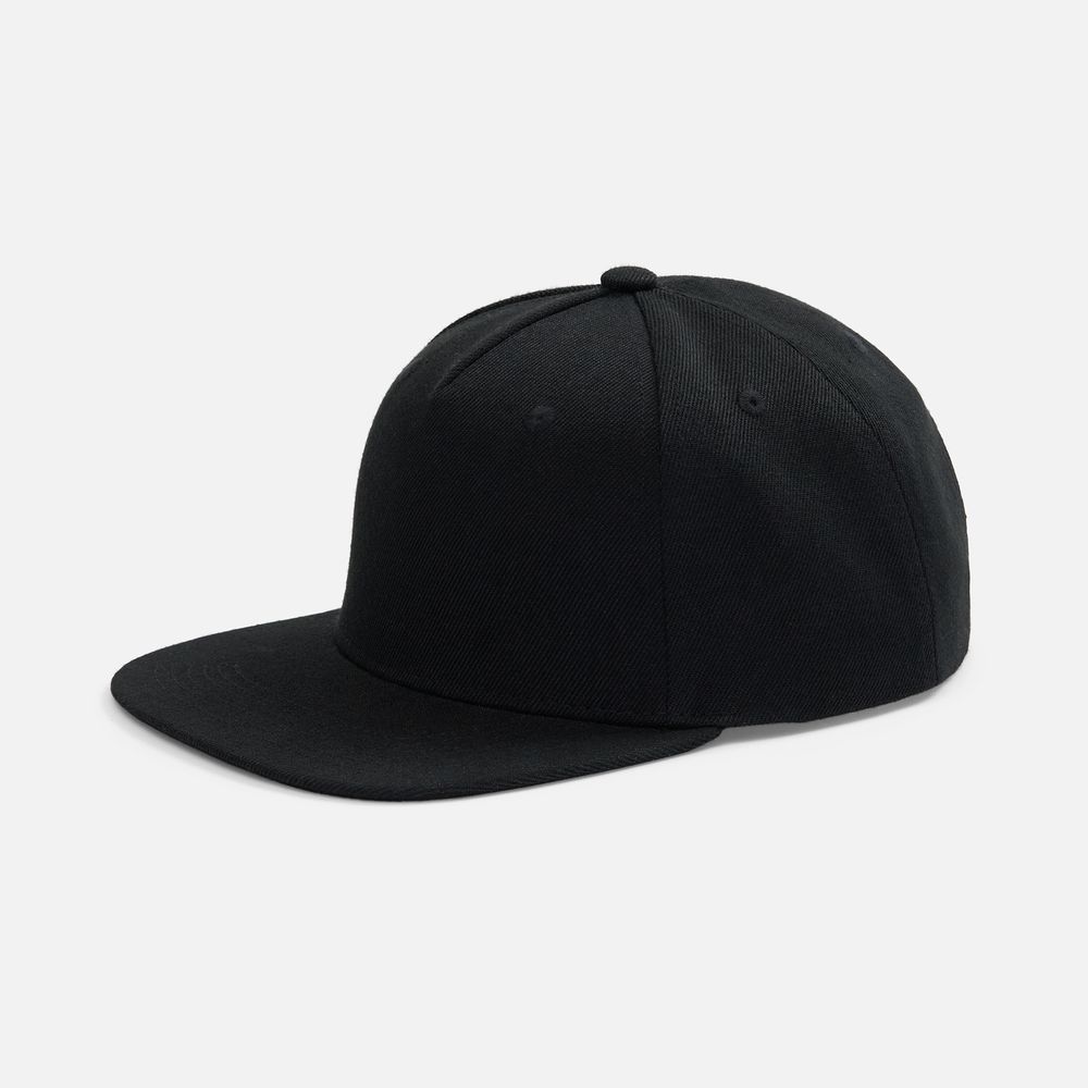 Бейсболка Epicore с прямым козырьком, черная с логотипом