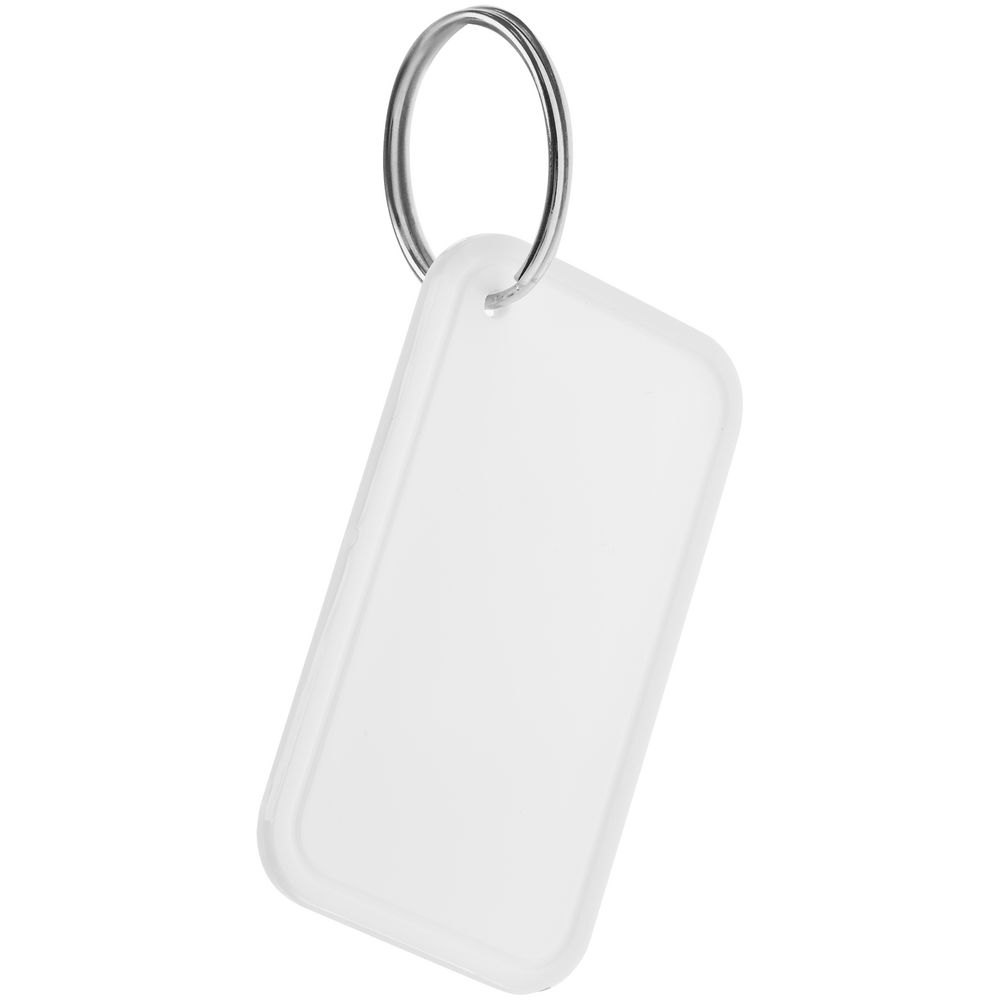 Брелок «Прямоугольник», белый с логотипом