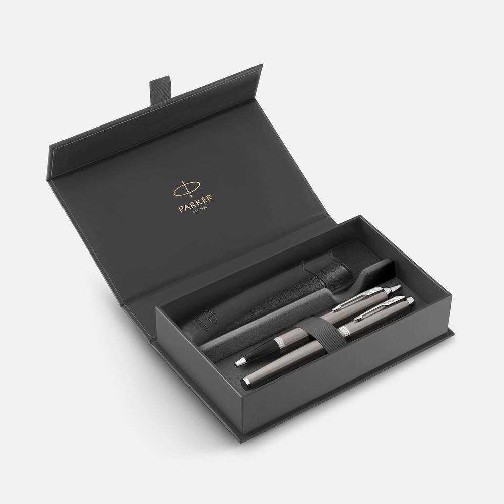 Набор Parker IM Essential Stainless Steel CT, серебристый с логотипом