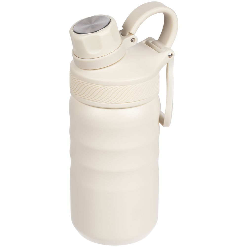 Термобутылка Fujisan 2.0 без логотипа, белая (молочная) с логотипом