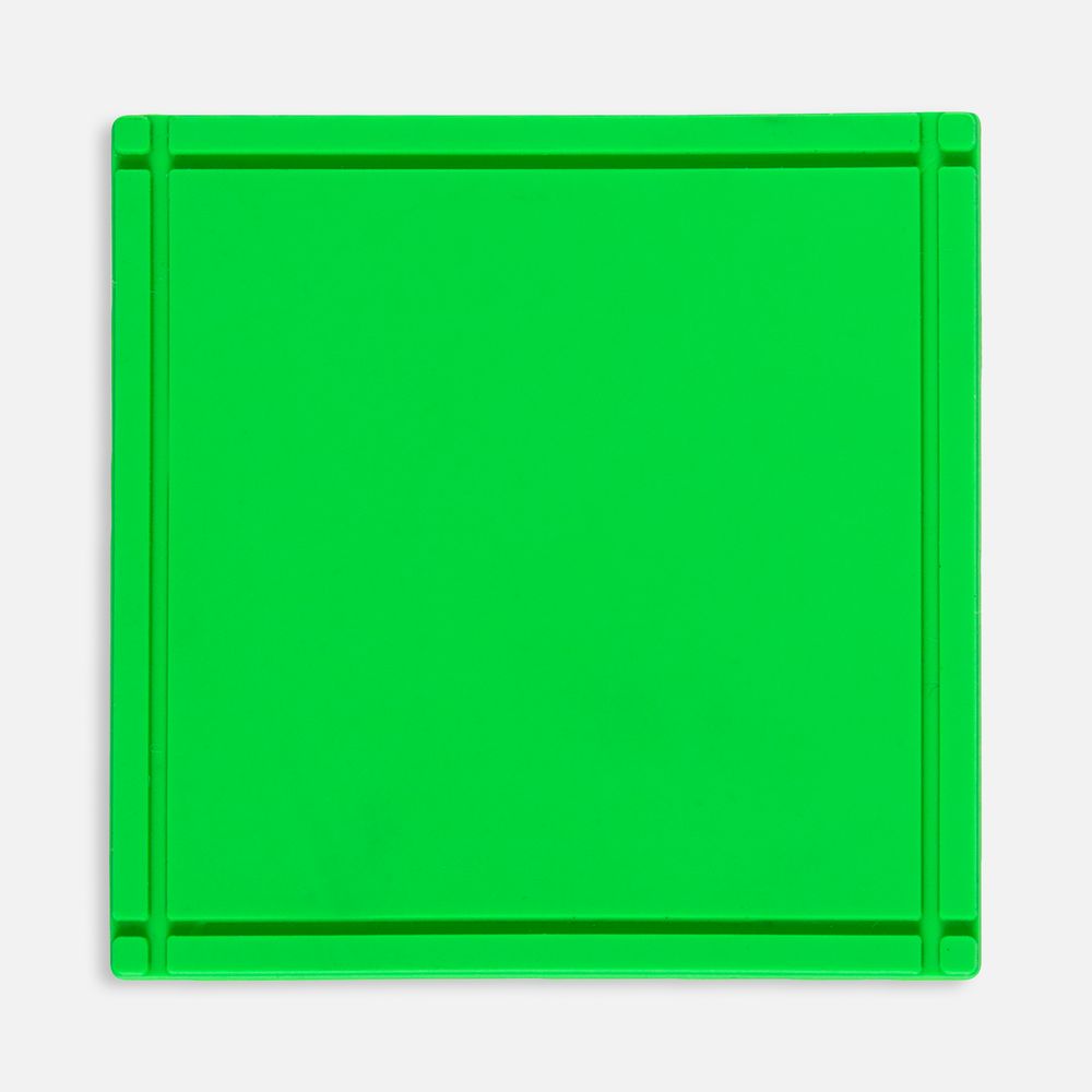 Лейбл из ПВХ Dzeta, L, зеленый неон с логотипом