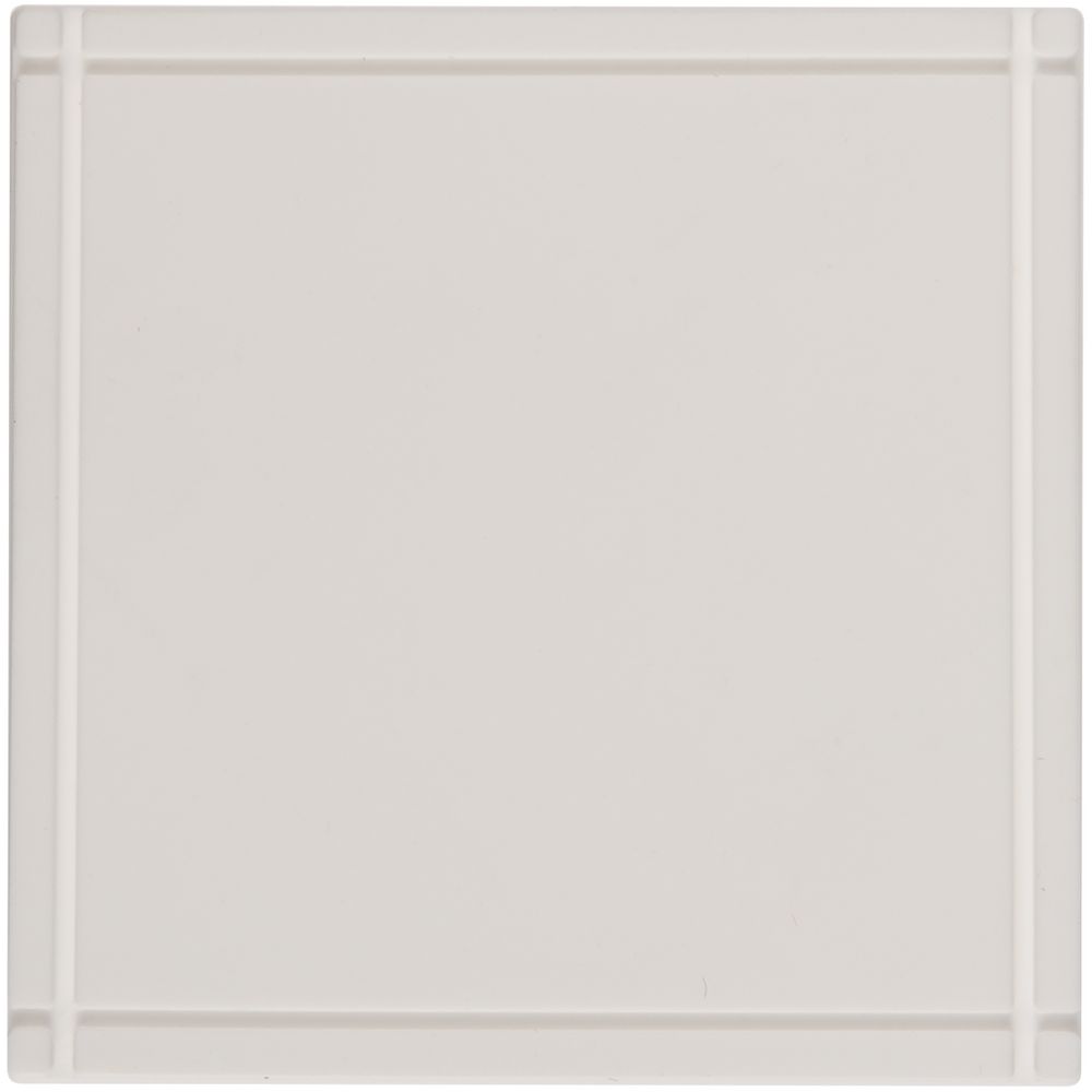 Лейбл из ПВХ Dzeta, L, белый с логотипом