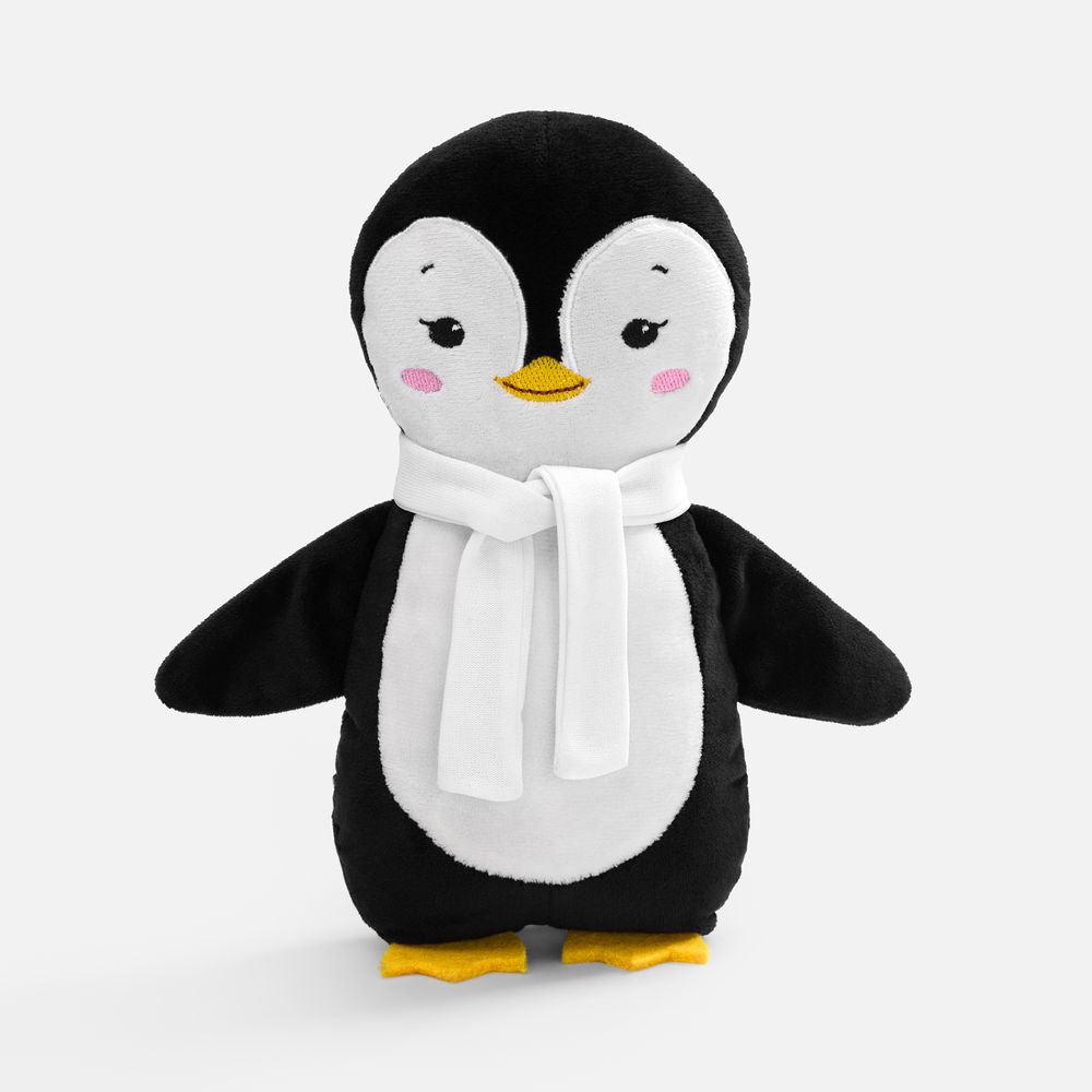 Мягкая игрушка Beastie Toys, пингвиненок с белым шарфом с логотипом