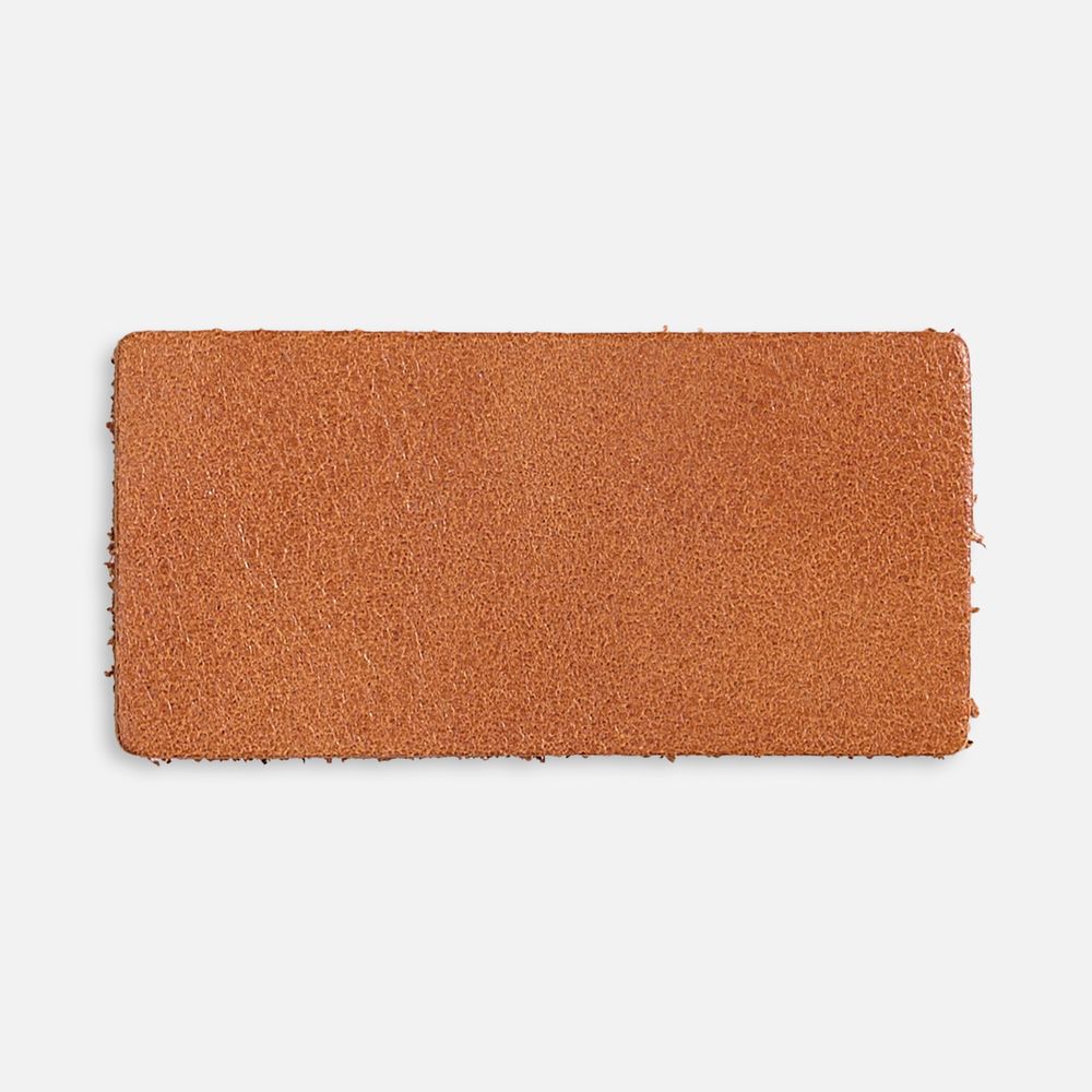 Лейбл кожаный Pasek, XS, горчичный с логотипом