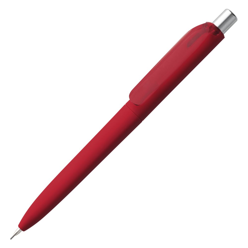 Карандаш механический Prodir DS8 MRR-C Soft Touch, красный с логотипом