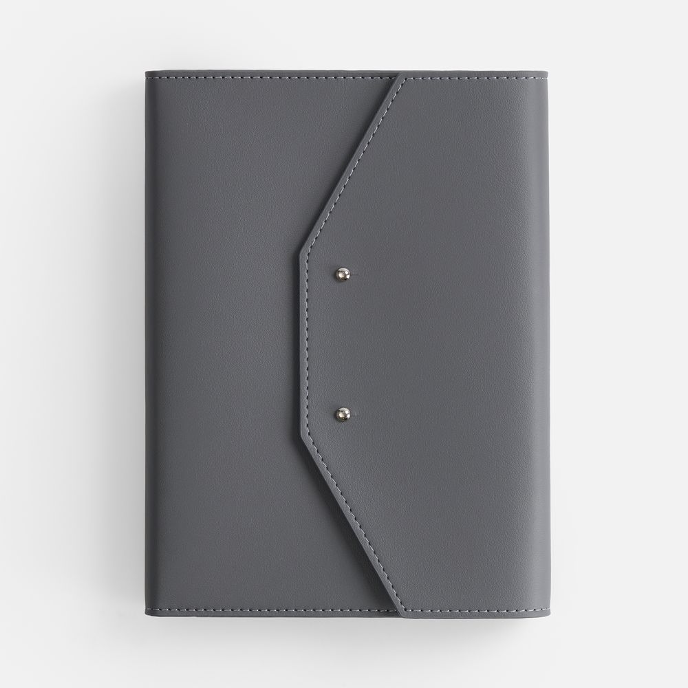 Ежедневник-органайзер Clean Slate, недатированный, серый с логотипом