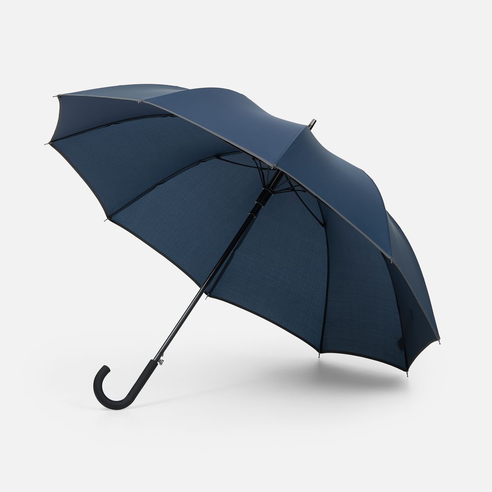 Зонт-трость Abrego, темно-синий с логотипом