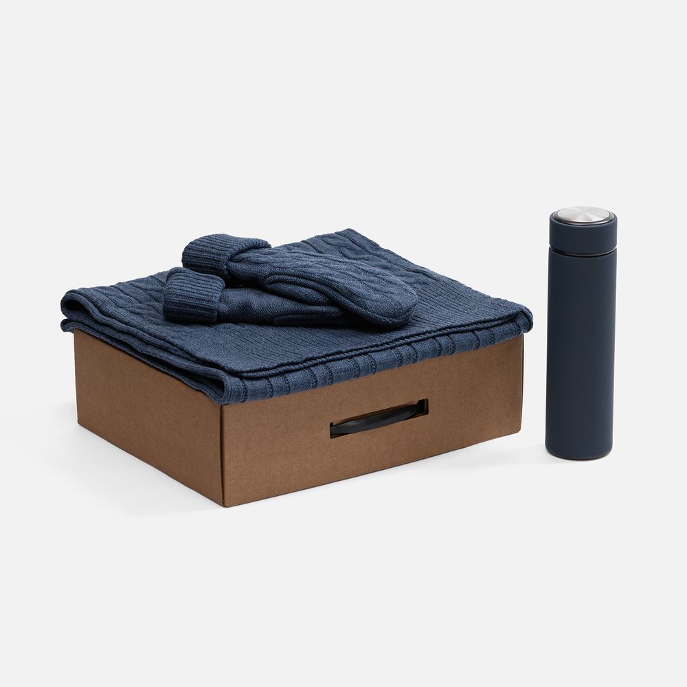 Набор Wintrish, синий меланж с логотипом