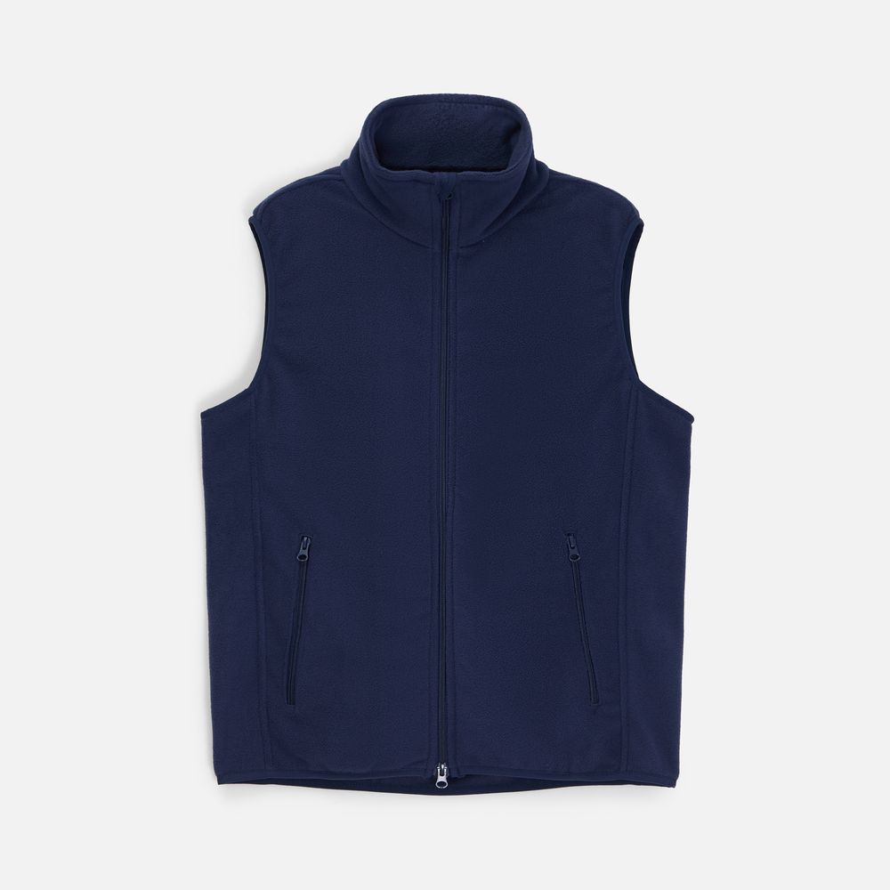 Жилет флисовый унисекс Ben Mac, темно-синий с логотипом