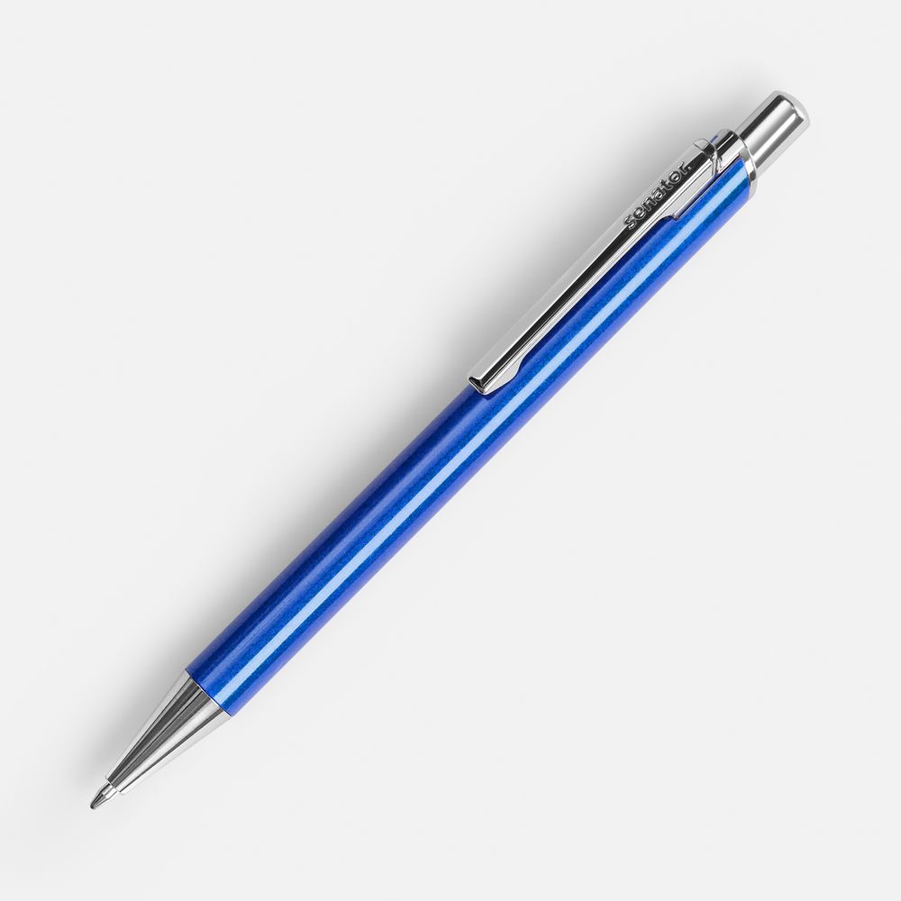 Ручка шариковая Arvent Glossy, синяя с логотипом