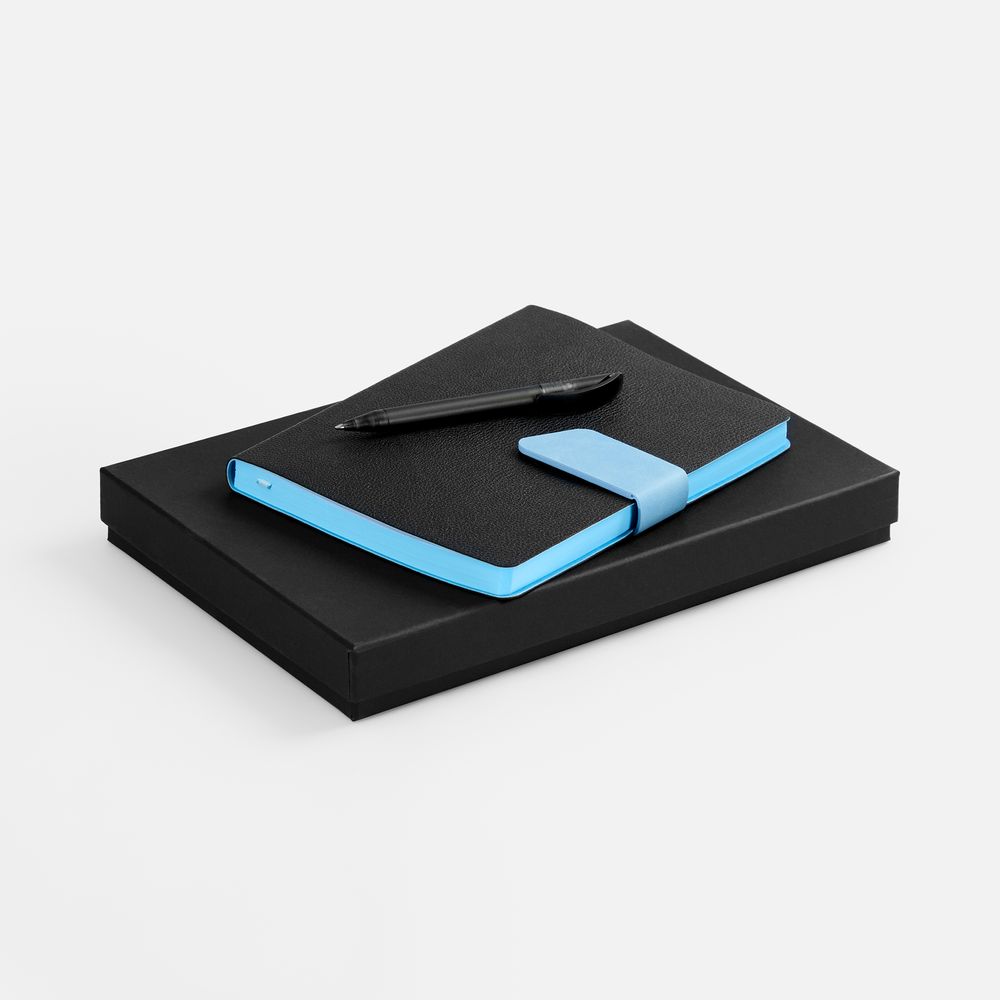 Набор Boom, черный с голубым с логотипом