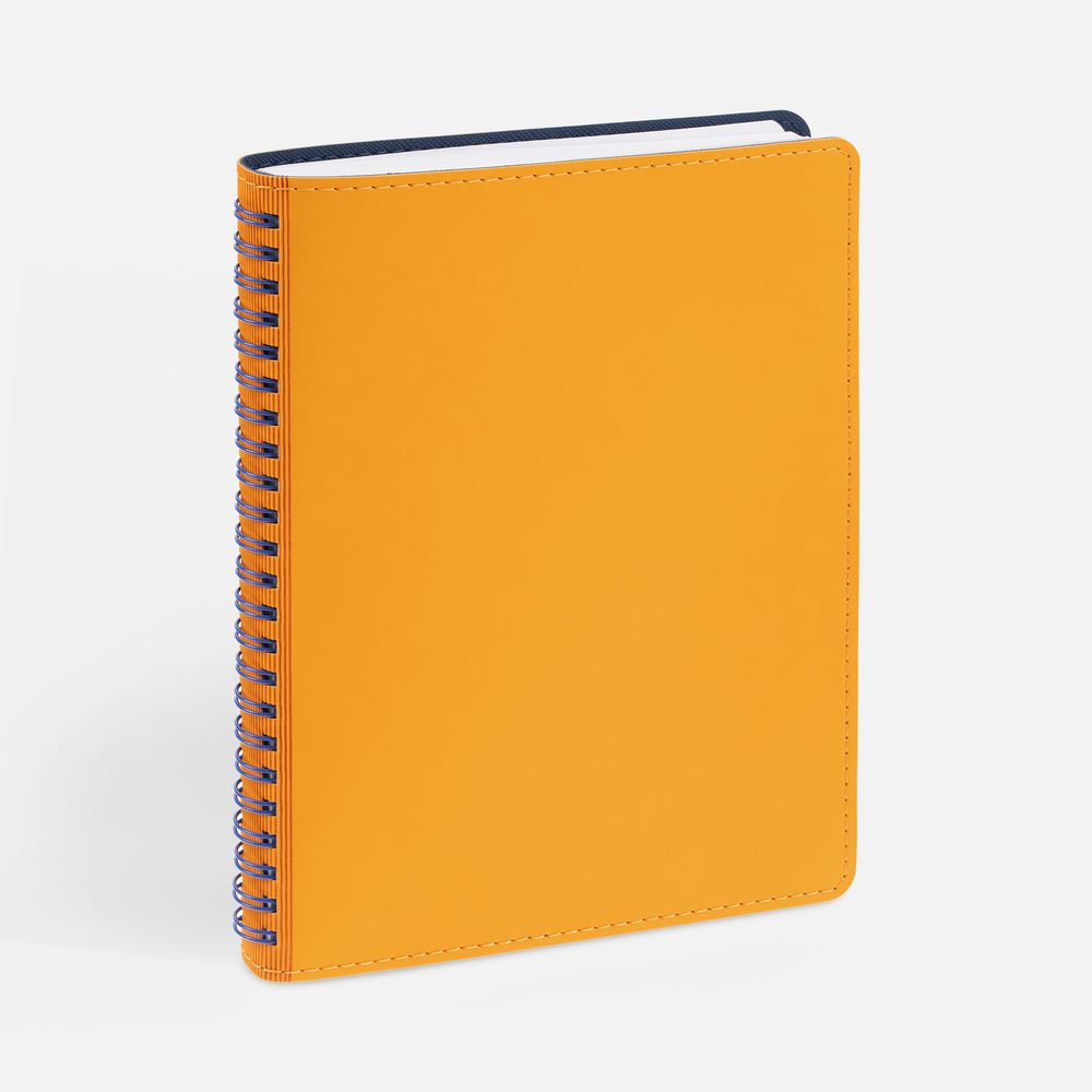 Ежедневник Spring Shall, недатированный, желтый с логотипом