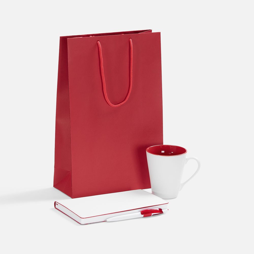 Набор White Shall Simple, красный с логотипом