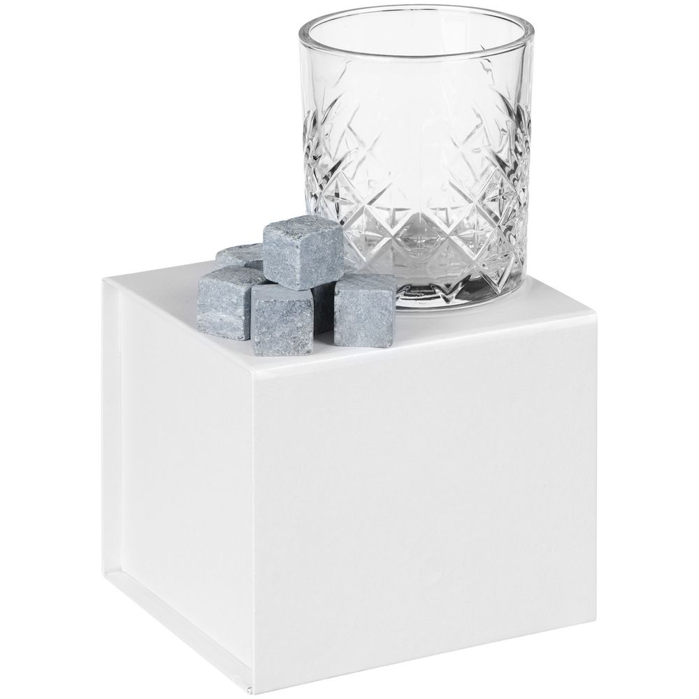 Набор для виски Timeless, белый с логотипом