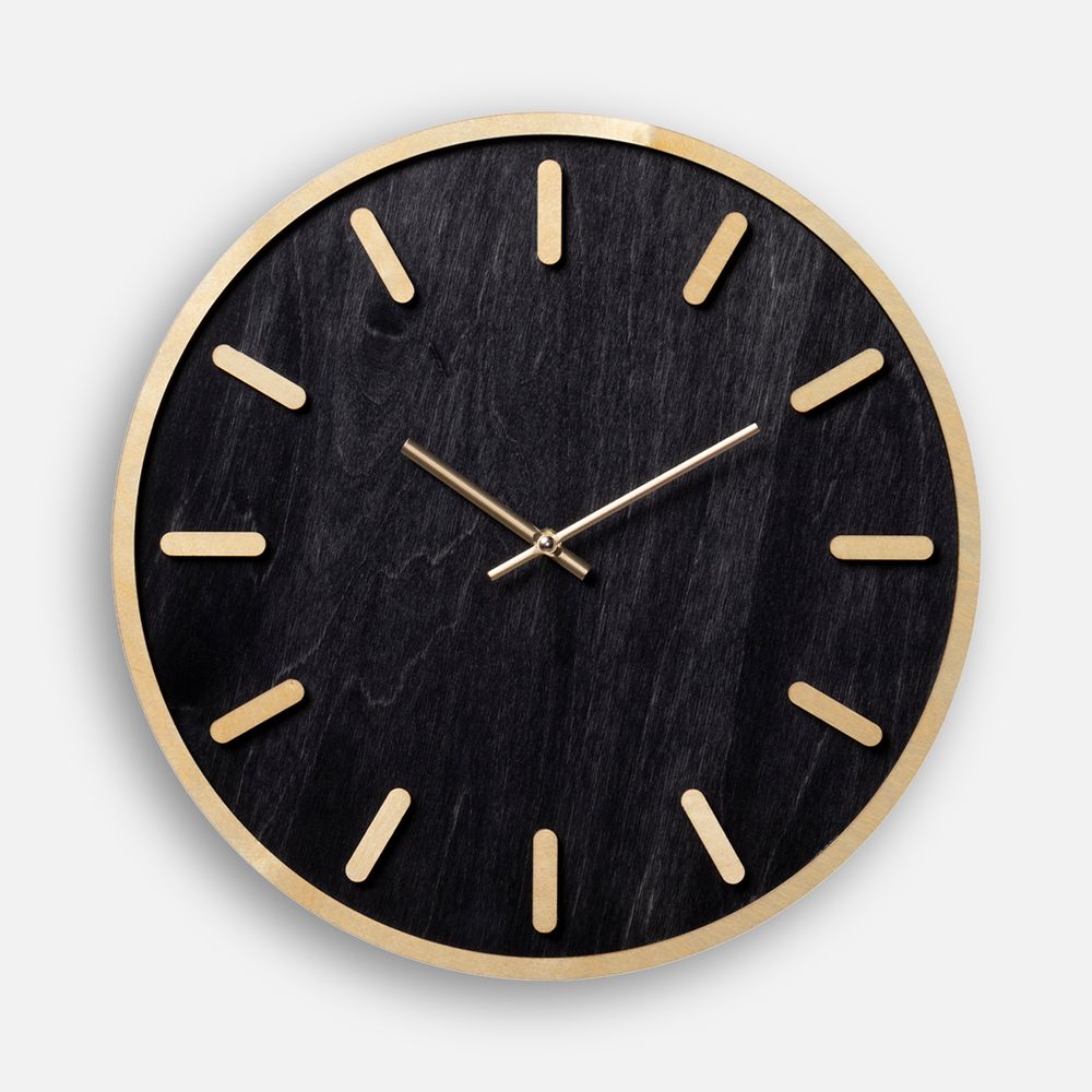 Часы Timefolio, черные с логотипом