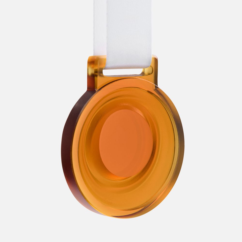 Медаль Glassglow, оранжевая с логотипом