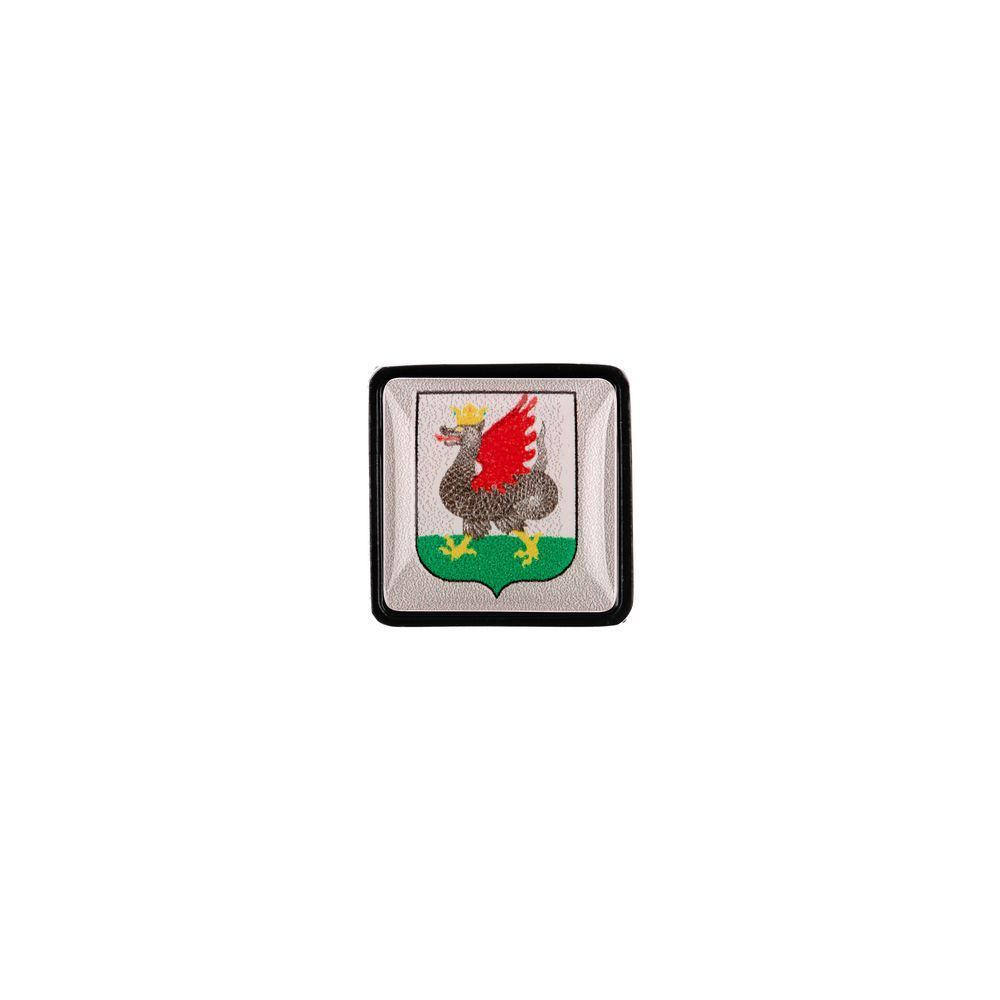 Шильдик на резинку с наклейкой «Казань», черный с логотипом