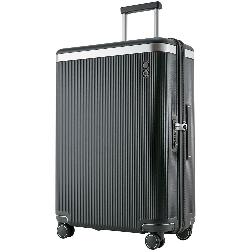 Чемодан Dynasty L, темно-серый с логотипом