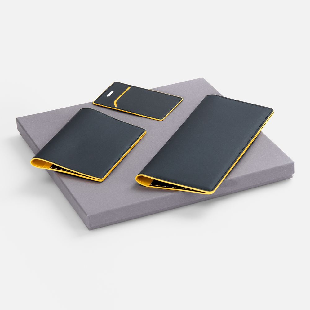 Набор Multimo Simple, черный с желтым с логотипом