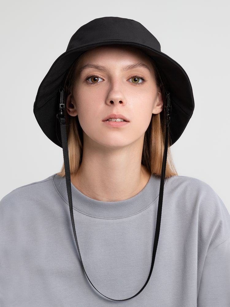 Панама Kosmos, черная с логотипом