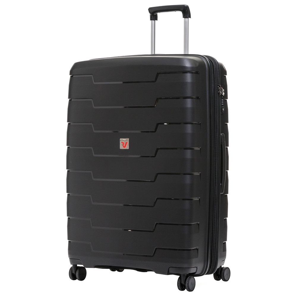 Чемодан Skyline L, черный с логотипом