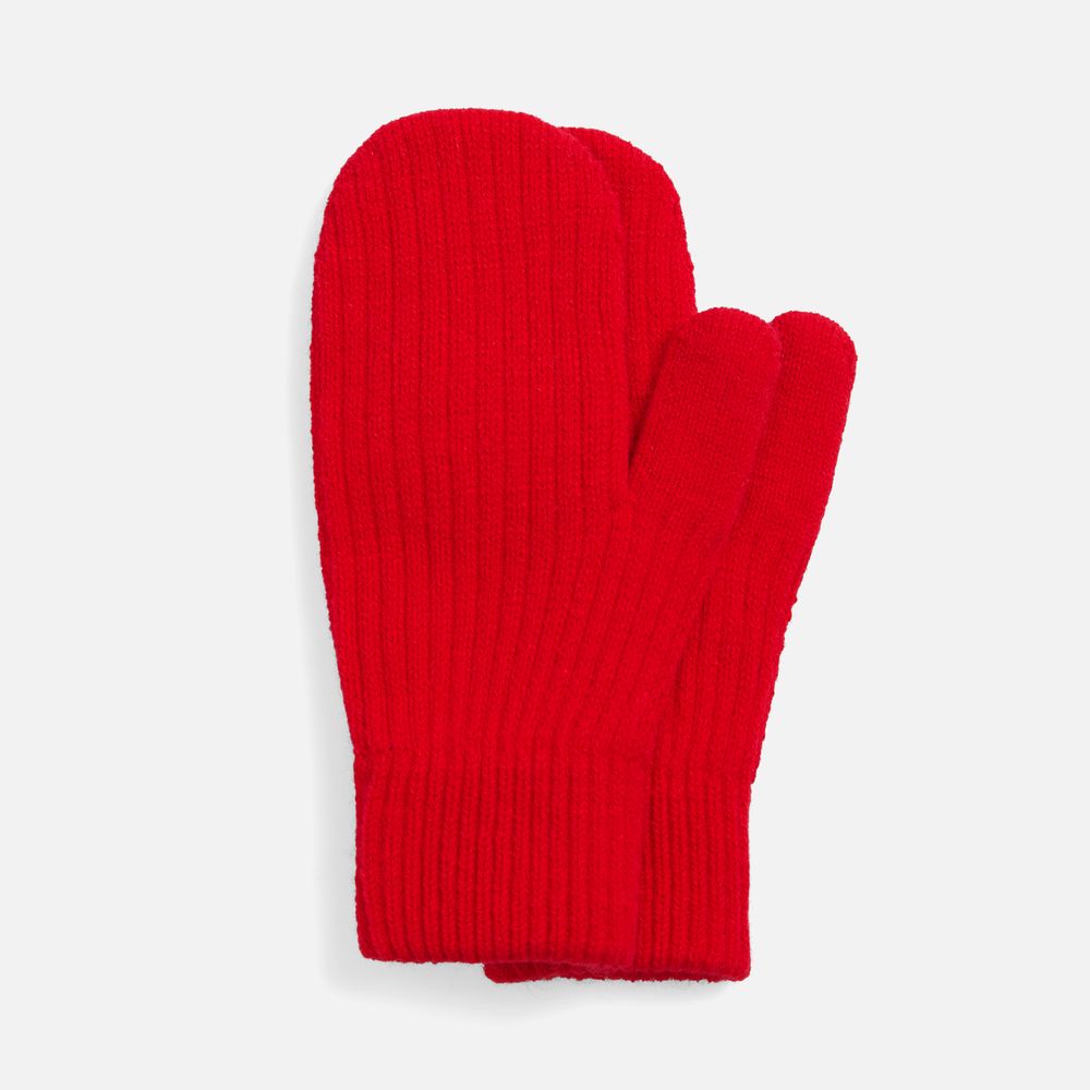 Варежки HappyGo, красные с логотипом