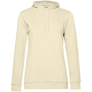Толстовка с капюшоном женская Hoodie, светло-желтая с логотипом