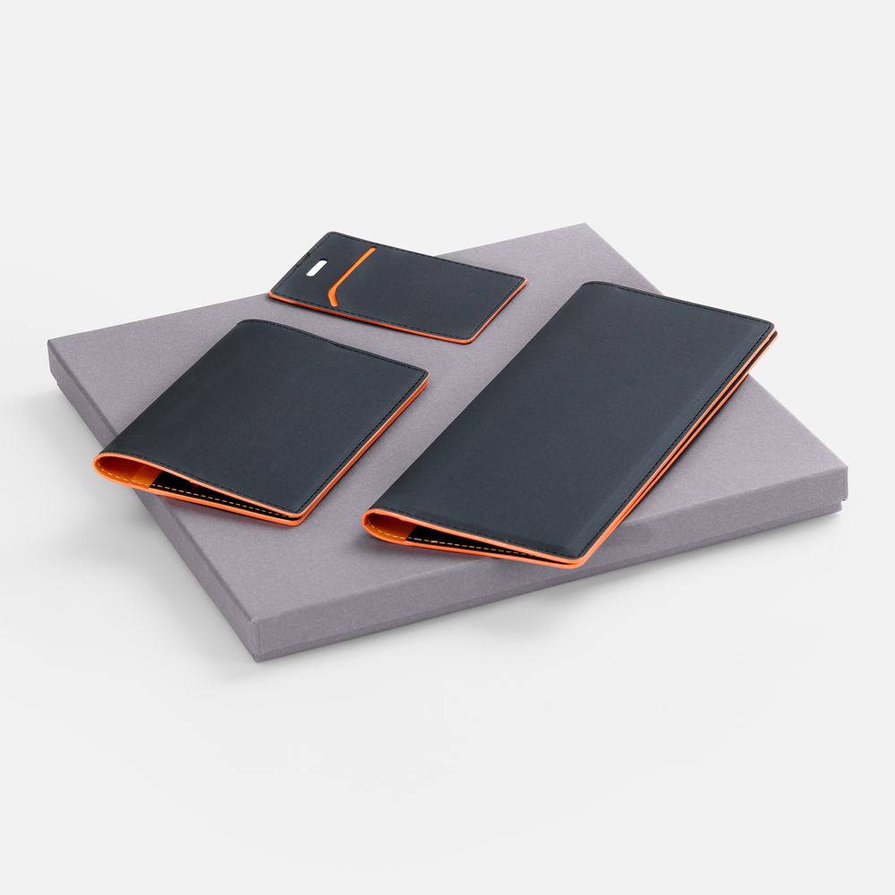 Набор Multimo Simple, черный с оранжевым с логотипом