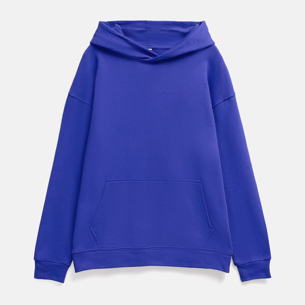 Худи оверсайз унисекс Outshine, ярко-синее с логотипом