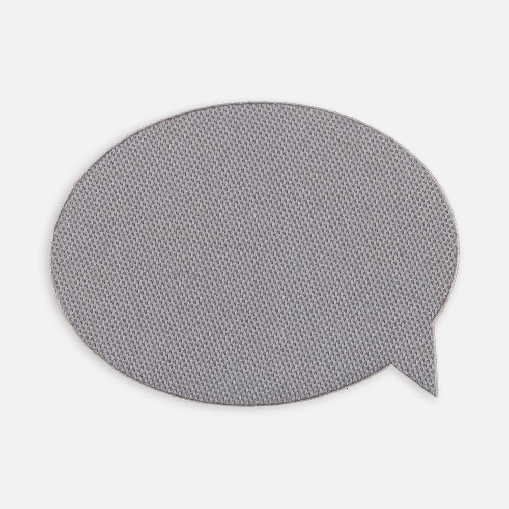 Наклейка тканевая Lunga Bubble, M, серая с логотипом