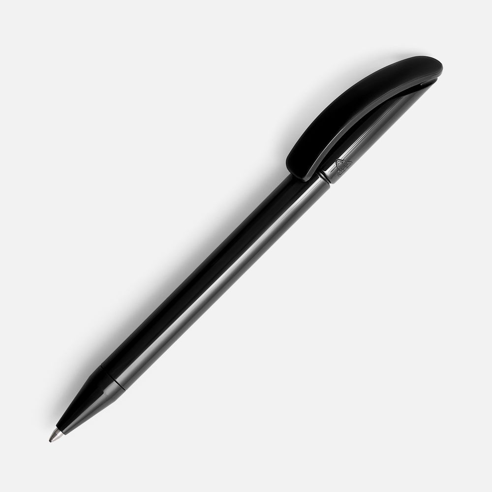 Ручка шариковая Prodir DS3 TPP, черная с логотипом