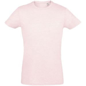 Футболка мужская Regent Fit 150, розовый меланж с логотипом