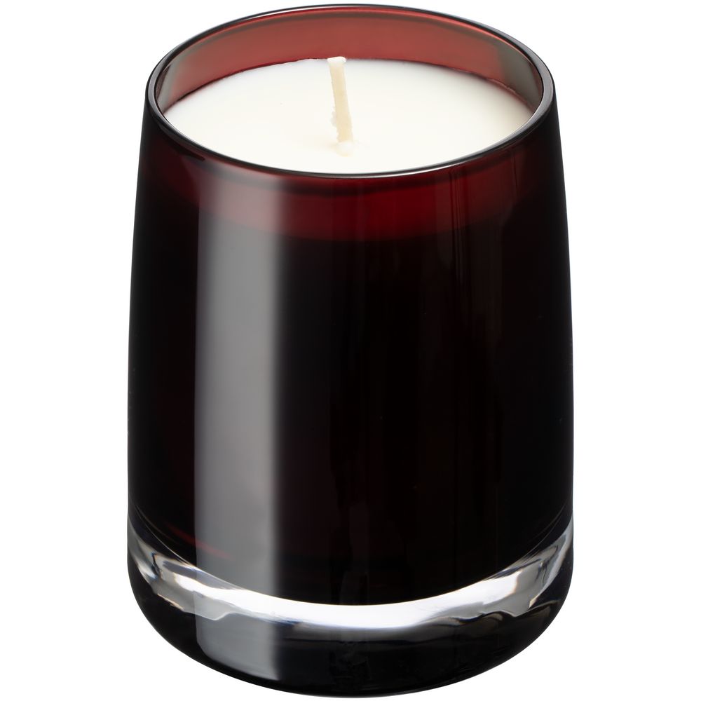 Ароматическая свеча Fragnola, грейпфрут и ветивер, бордовая с логотипом