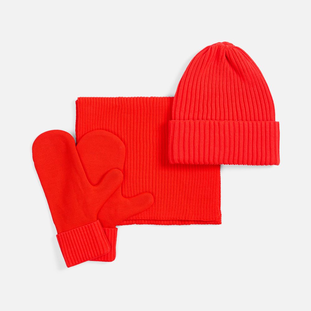 Набор Yong, ярко-красный (кармин) с логотипом