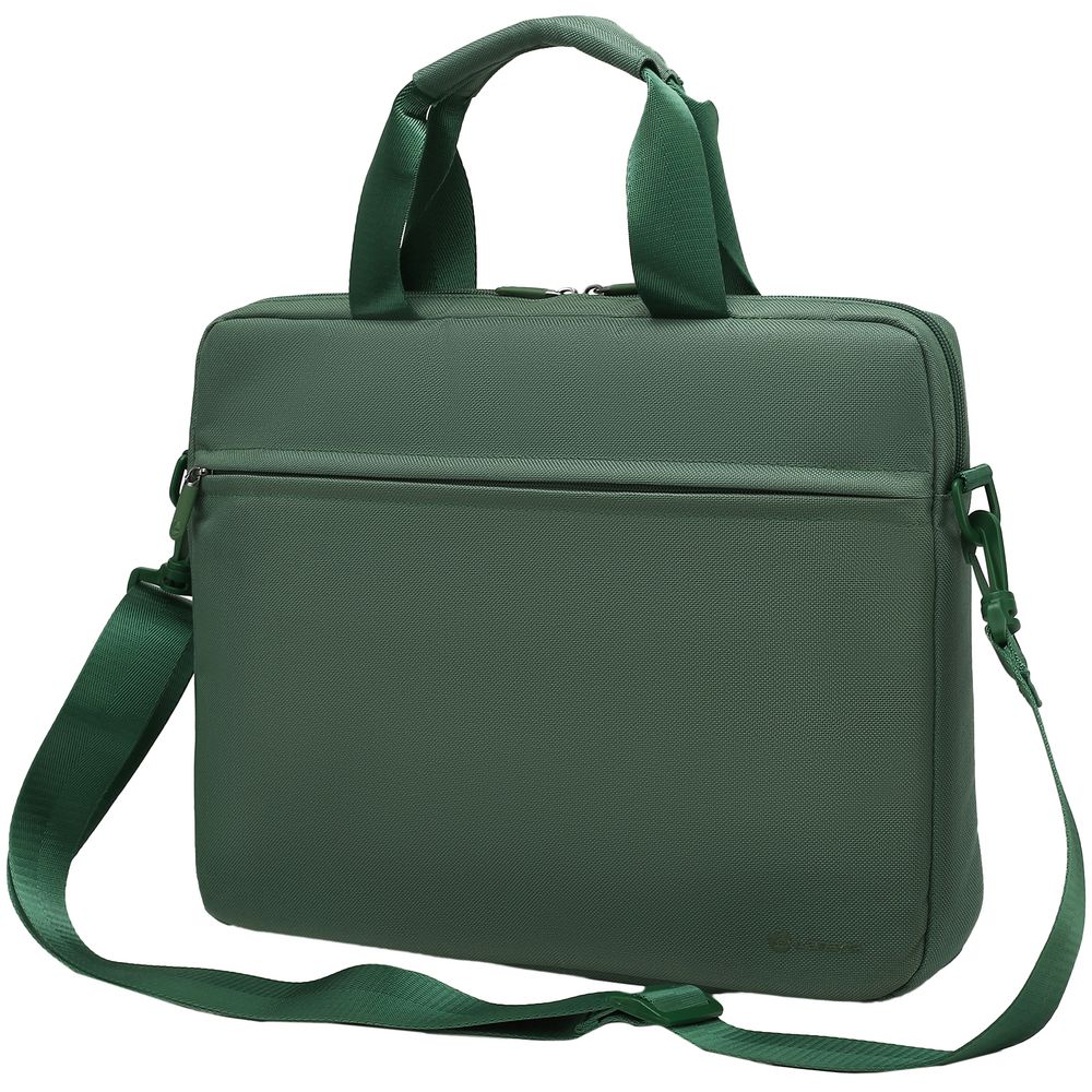 Сумка для ноутбука L214, зеленая с логотипом