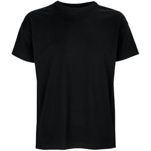Футболка оверсайз мужская Boxy Men, черная с логотипом