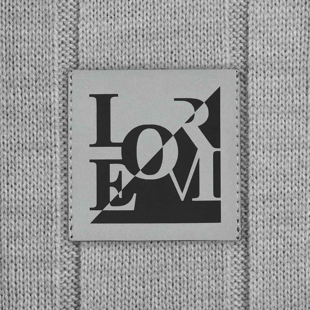 Лейбл светоотражающий Tao, L, серый с логотипом