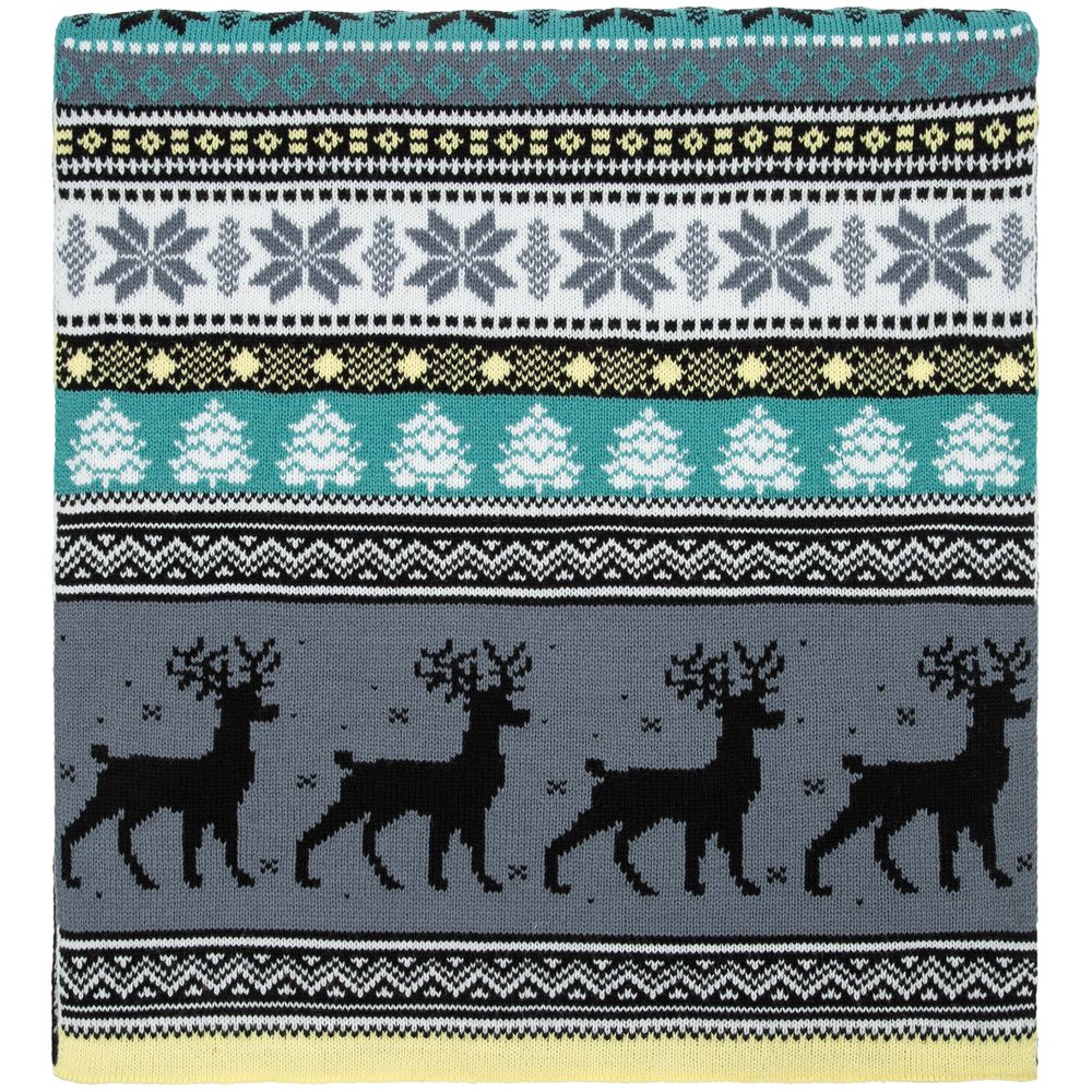 Шарф Mirakler, зеленый с желтым с логотипом