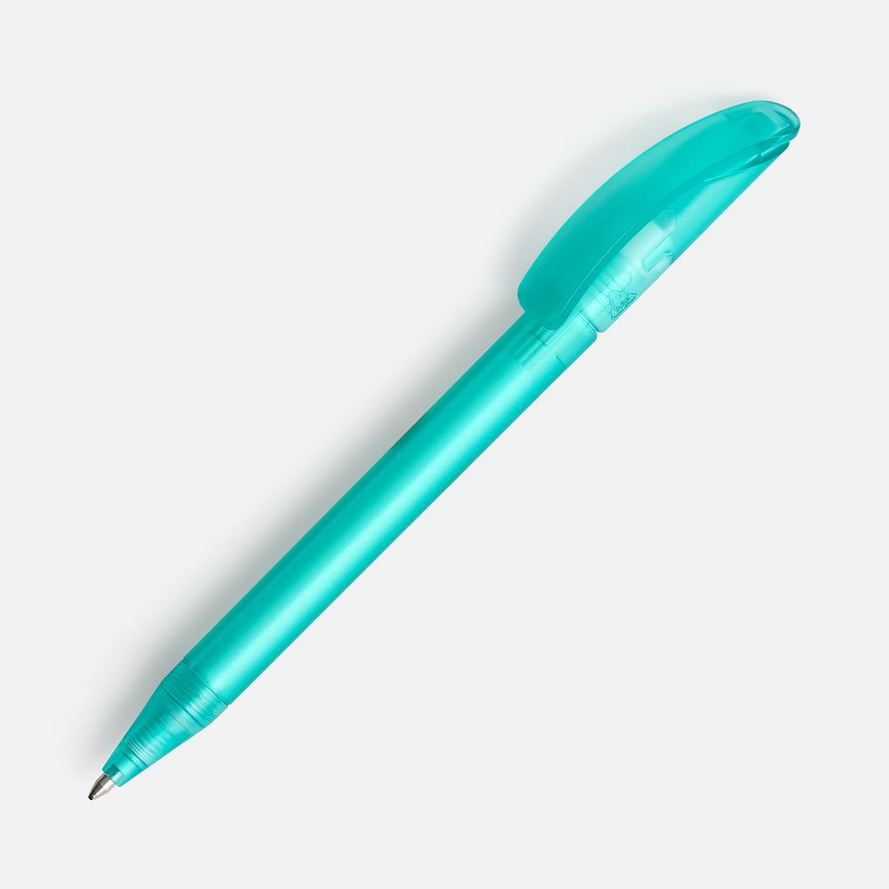 Ручка шариковая Prodir DS3 TFF, бирюзовая с логотипом
