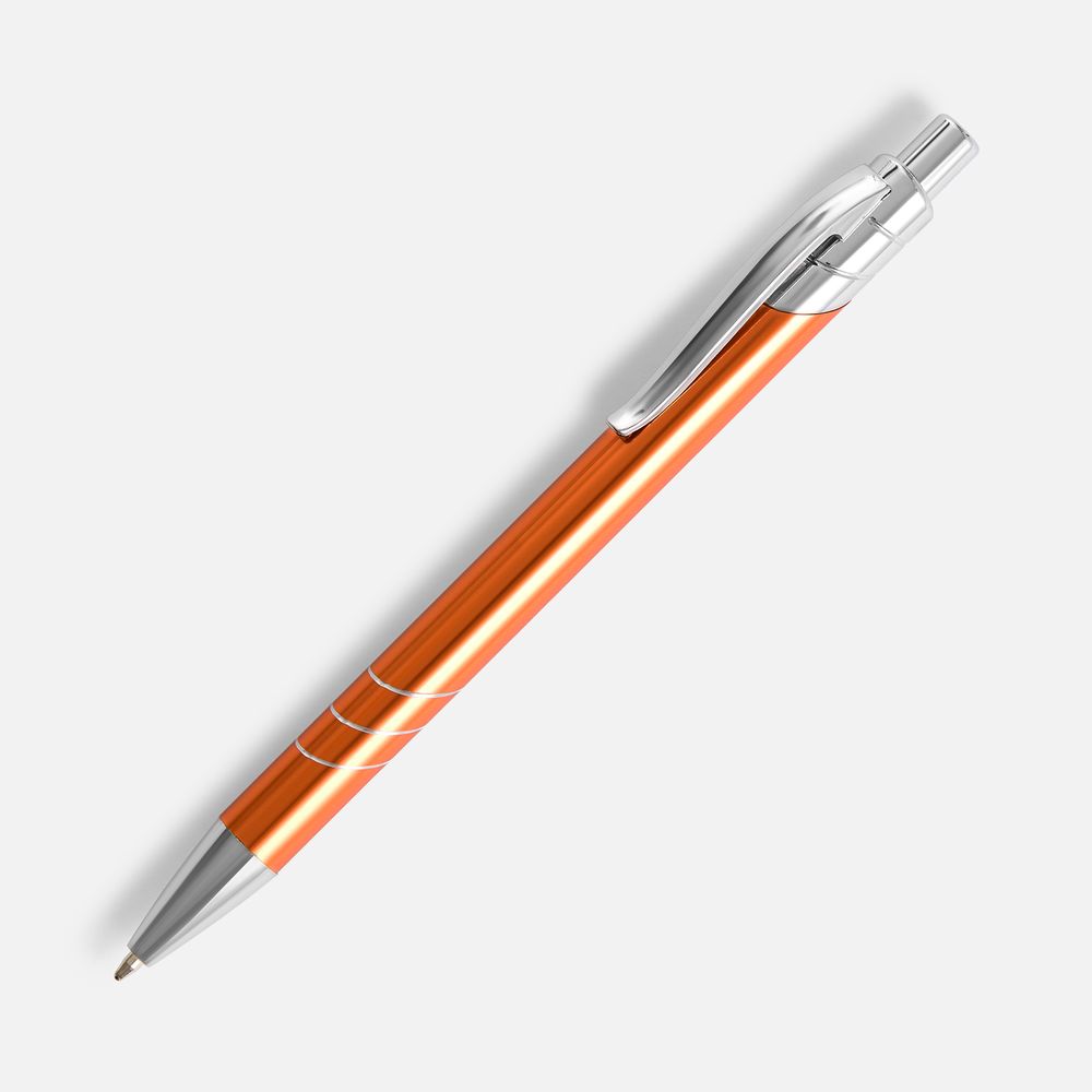 Ручка шариковая Undertone Metallic, оранжевая с логотипом