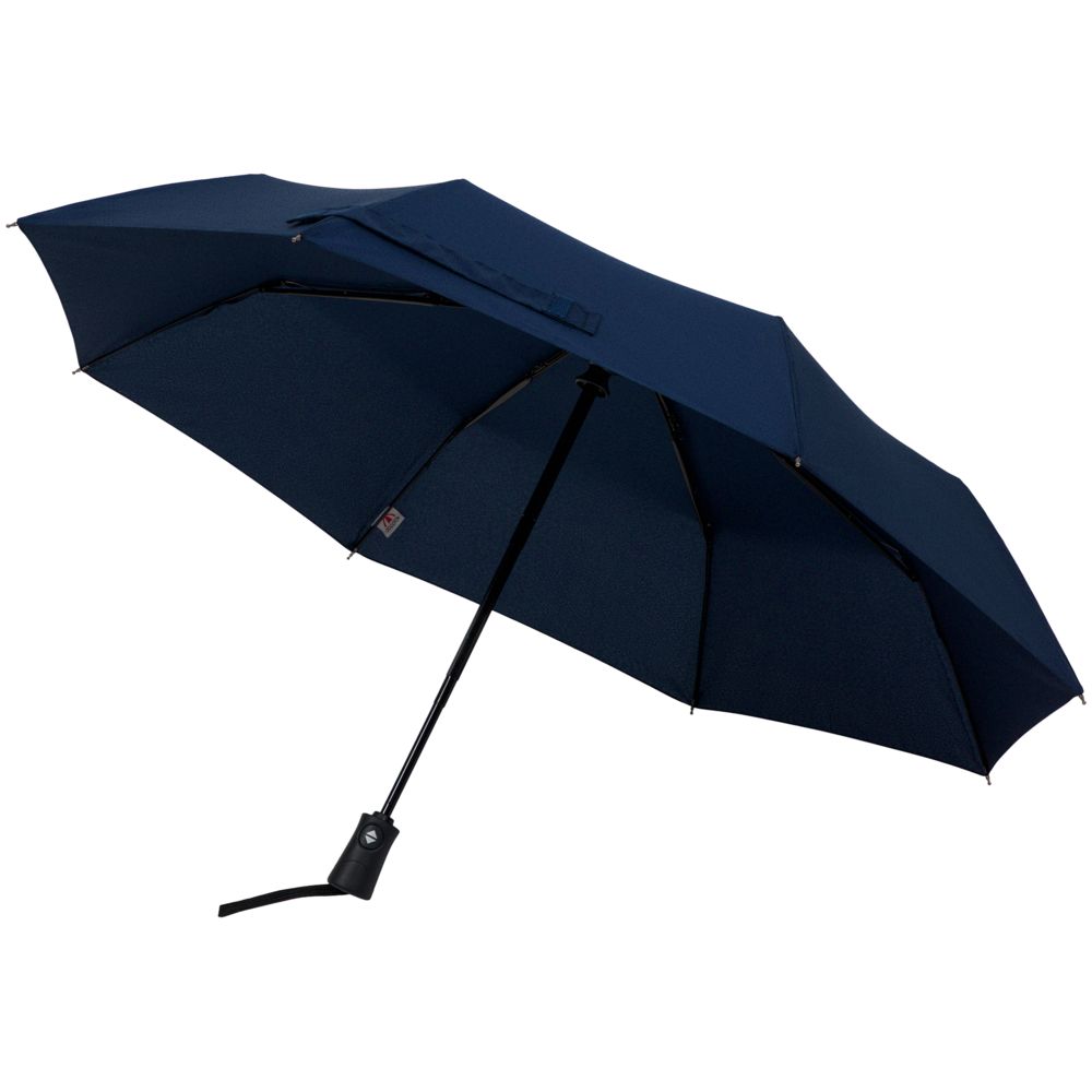 Складной зонт Fiber Magic Superstrong, темно-синий с логотипом