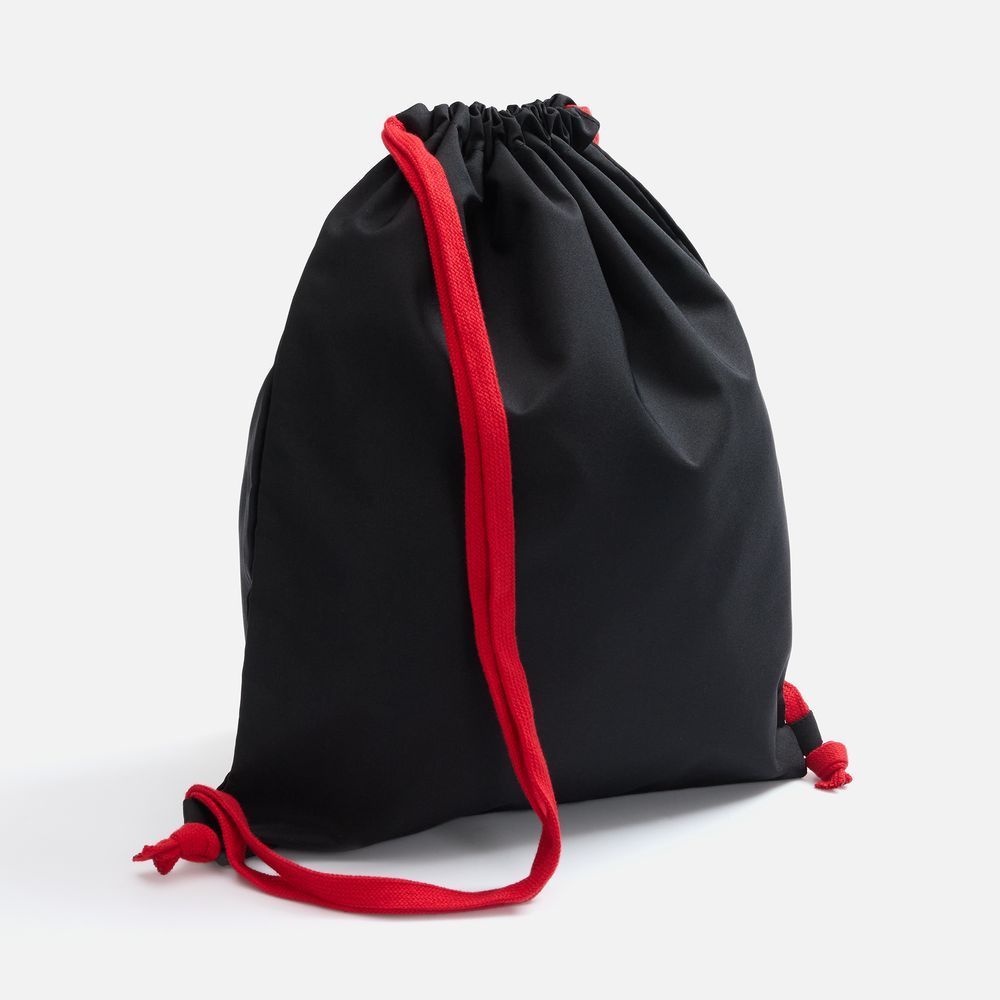 Рюкзак B3, черный с красными лямками с логотипом
