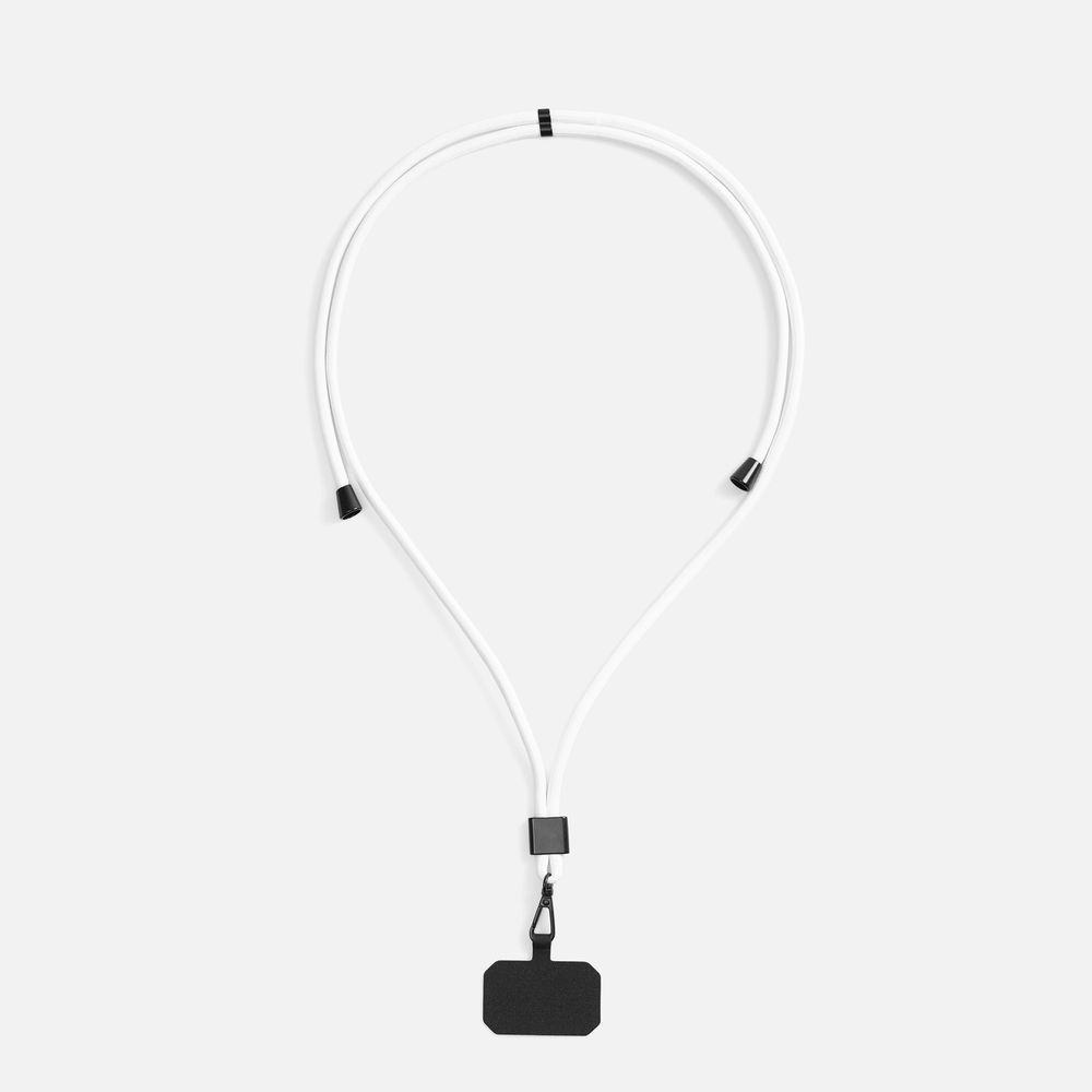 Шнурок для телефона TrendHand, белый с логотипом
