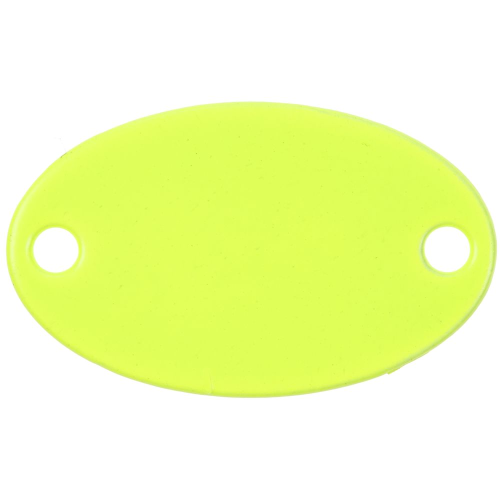 Шильдик металлический Alfa Oval, желтый неон с логотипом