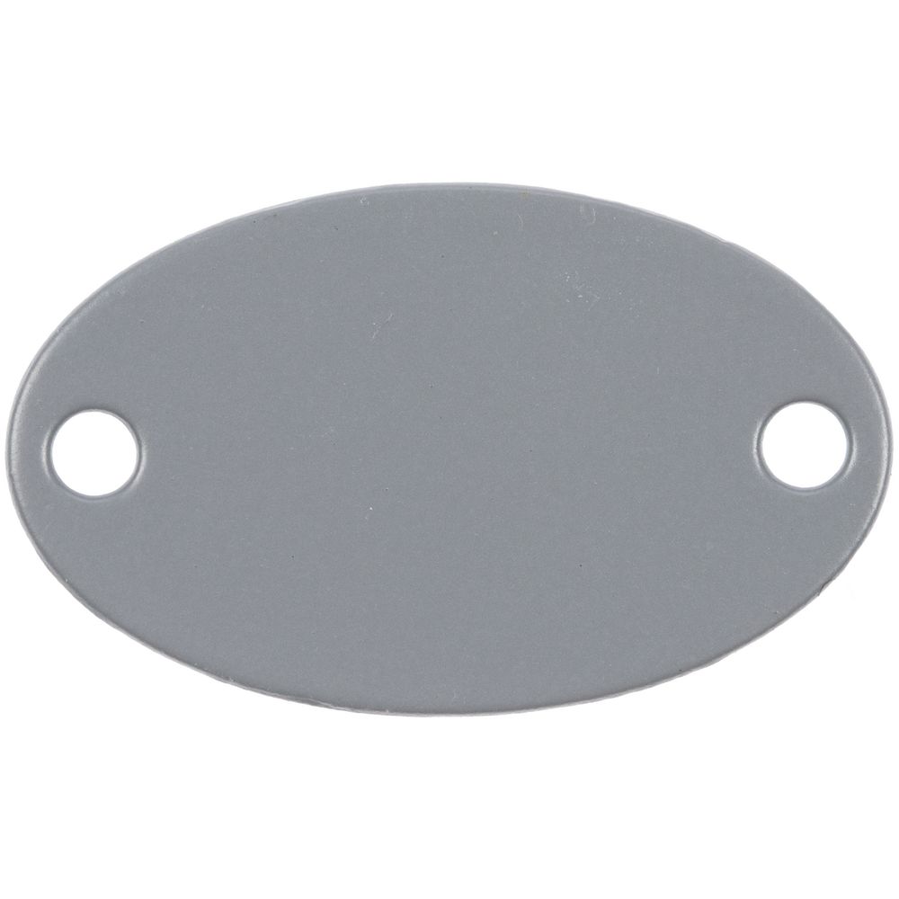 Шильдик металлический Alfa Oval, серый с логотипом