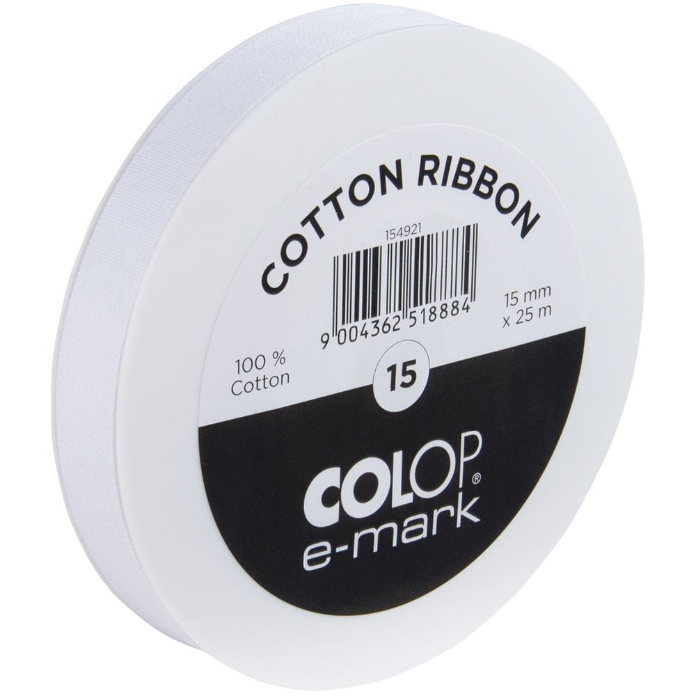 Лента Colop E-mark 15, белая с логотипом