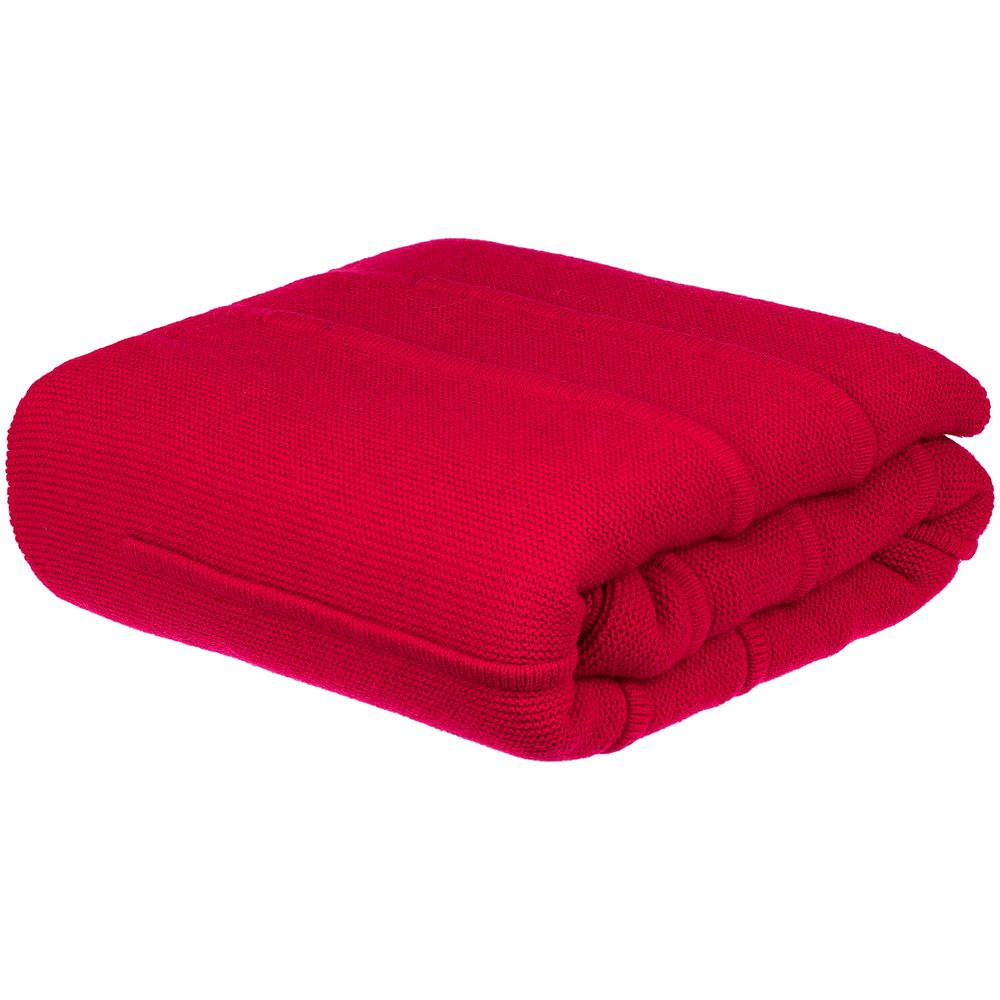 Плед Nessona Alpaca, красный (гвоздика) с логотипом