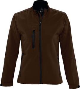 Куртка женская на молнии Roxy 340 коричневая с логотипом
