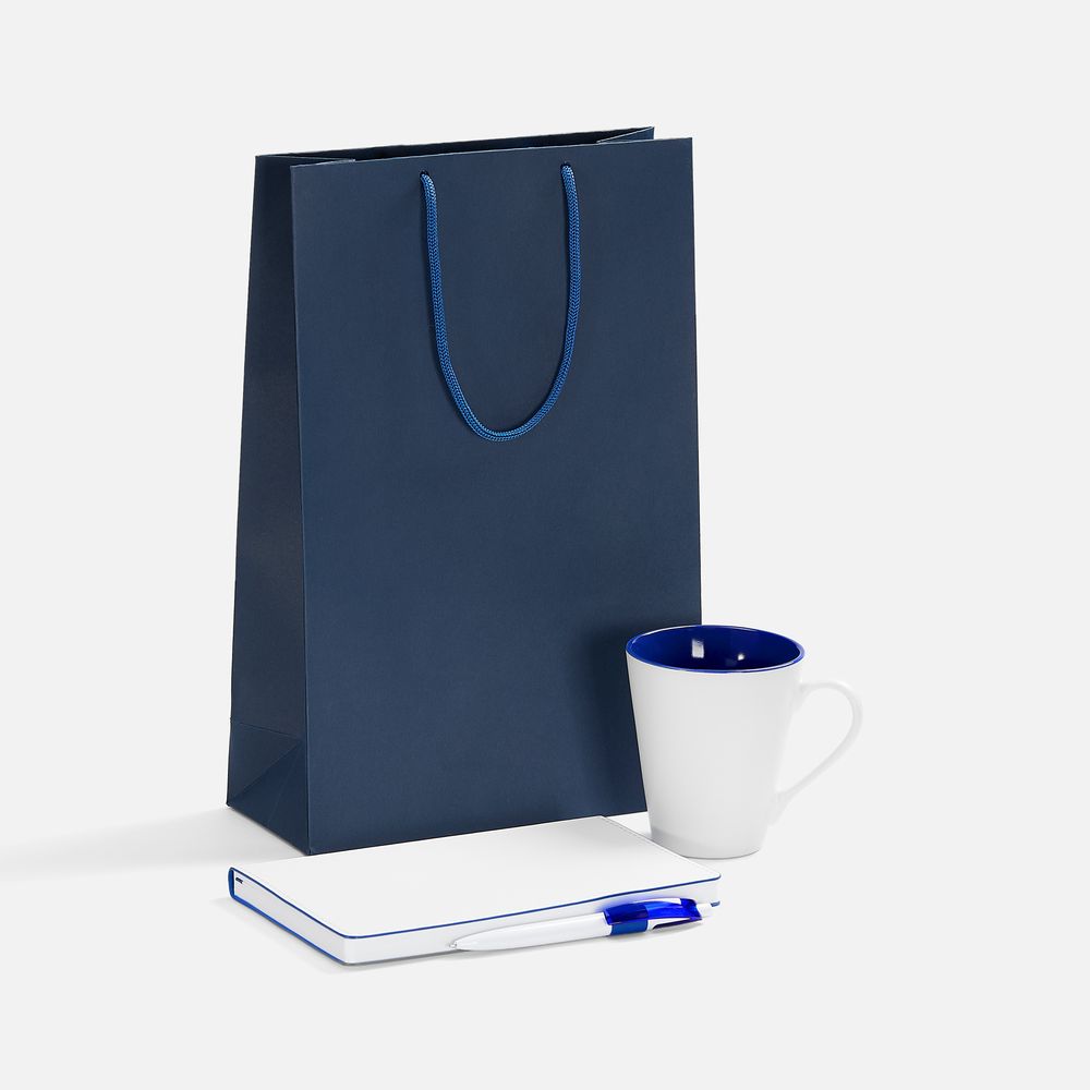 Набор White Shall Simple, синий с логотипом